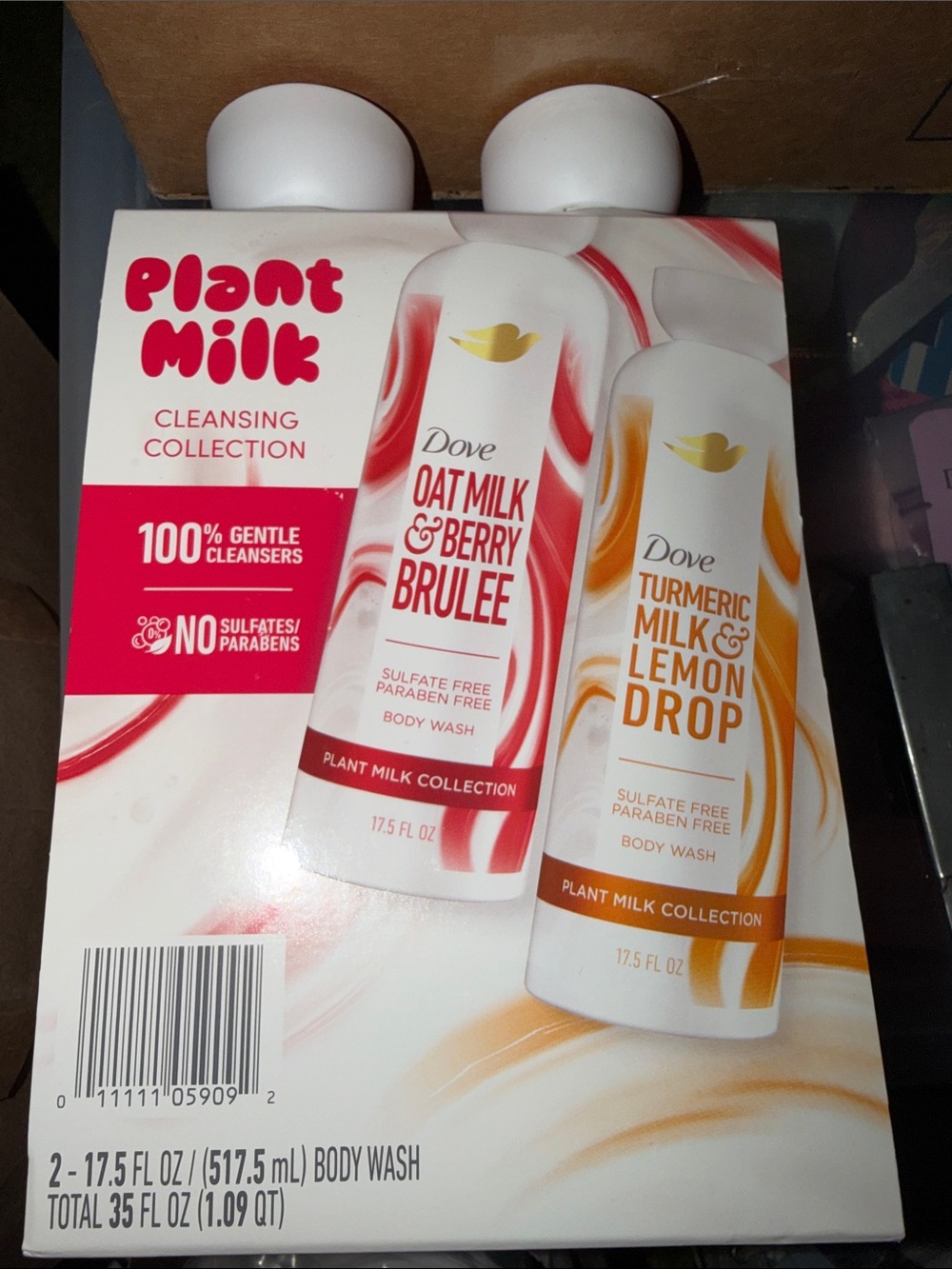 Dove plant milk body wash duo